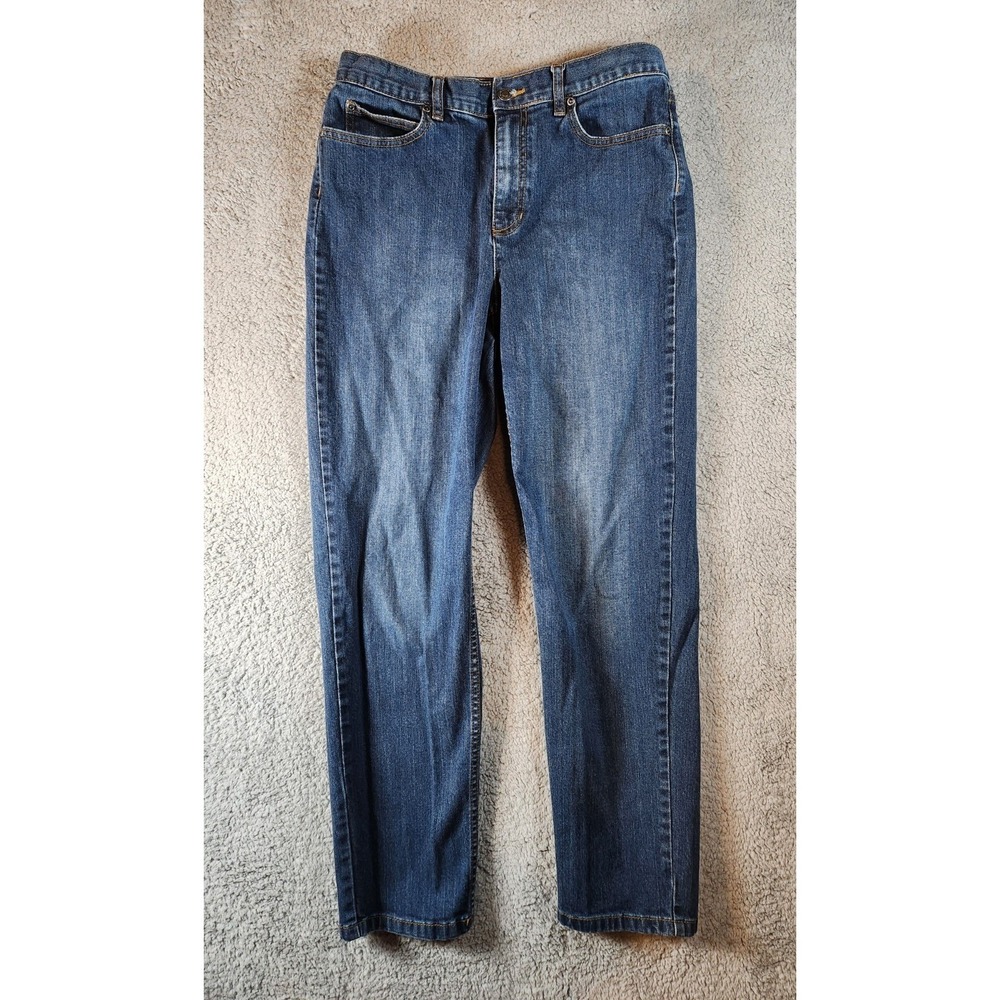 Liz Claiborne Jeans Women 10 (Fits 30x29) Medium Wash Classic Straight Denim